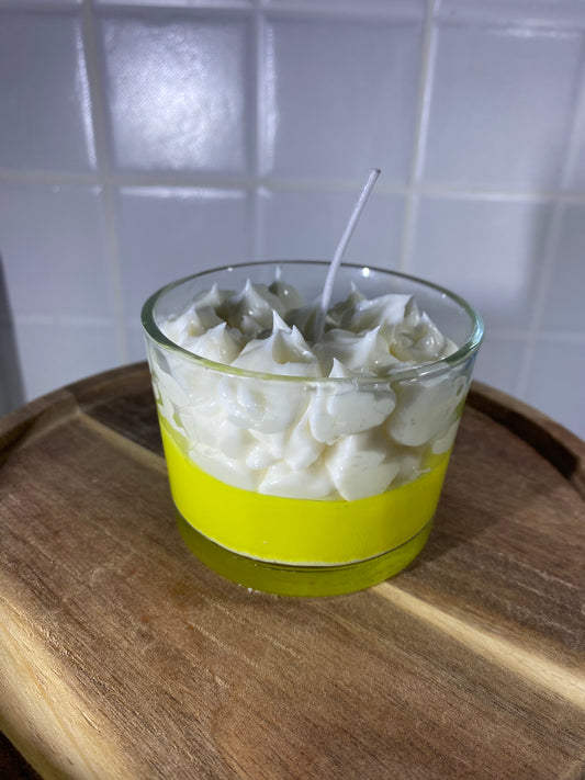 Candle Lemon with Whipped Cream - Natural Soy Wax